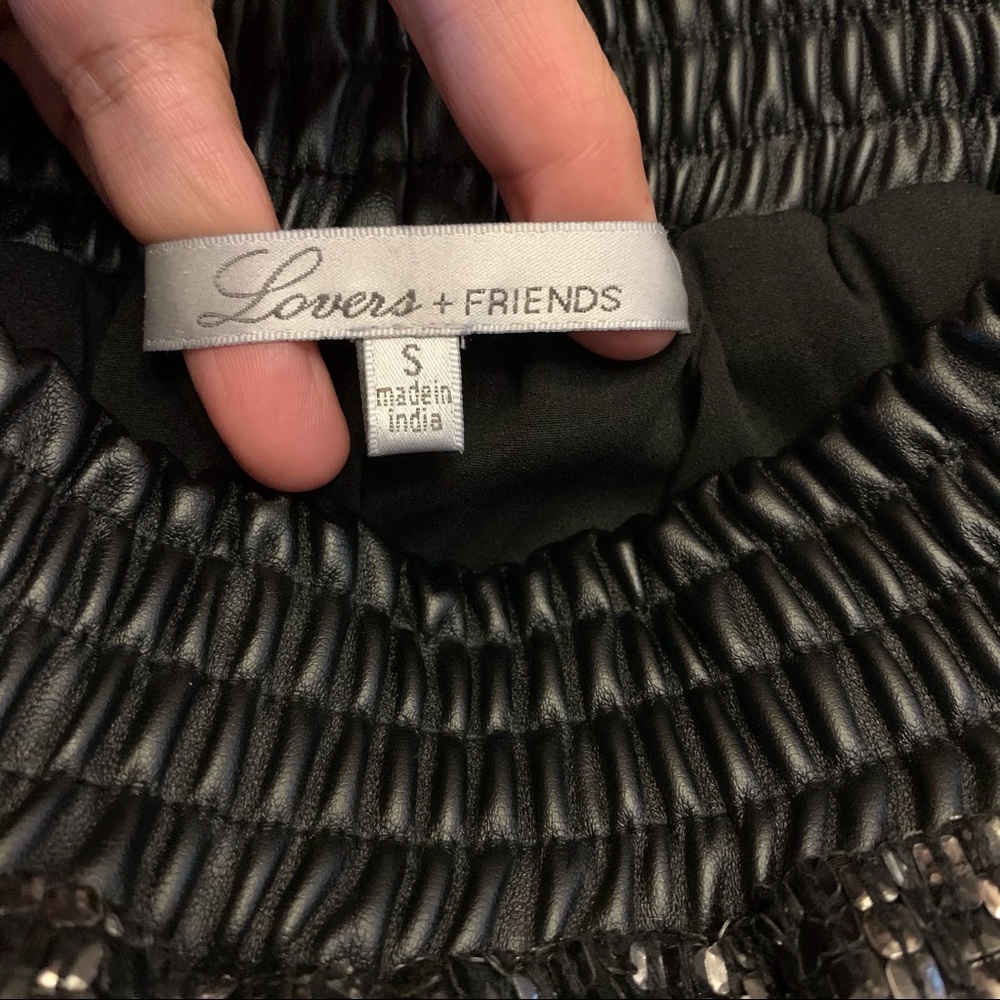 Lovers + Friends Black Sequin Gunmetal QUINN Short - Picture 10 of 13